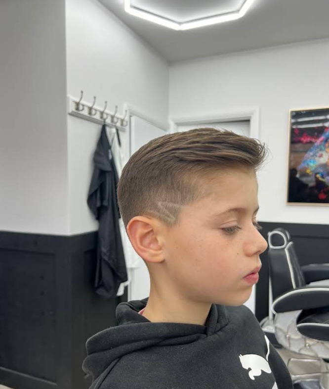 Detailed kids haircut at Emin's Barbershop